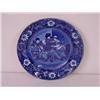 Image 1 : 8 3/4 DARK BLUE STAFFORDSHIRE PLATE THE VALENTINE