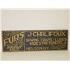 Image 1 : PAINTED WOODEN TRADE SIGN FOR J. CHALIFOUX SPRING