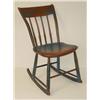 Image 1 : RABBIT EAR WINDSOR SIDE CHAIR W/ BLUE PAINT OVER 