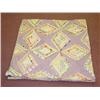Image 1 : COLORFUL HAND STITCHED QUILT - WEAR & IMPERFECTIO