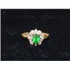 Image 1 : LADIES YELLOW GOLD EMERALD & DIAMOND RI