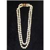 Image 1 : 17" DOUBLE STRAND PEARL NECKLACE W/ 14K