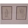 Image 1 : (3) FRAMED ARTIST STUDY PENCIL DRAWINGS