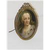 Image 1 : 5" GERMAN OVAL PAINTING ON PORCELAIN OF
