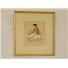 Image 1 : FRAMED SOUTHWEST WATERCOLOR OF NATIVE A