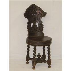 HIGH RELIEF CARVED VICTORIAN OAK SIDE C