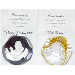 LOT (2) BACCARAT LIMITED EDITION SULFID