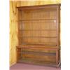 Image 1 : LARGE VICTORIAN OAK 2 PC. STEPBACK LIBR