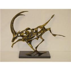 JOHN JAGGER BRONZE-17" GAZELLE ON MARBL