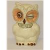 Image 1 : 11 1/2" OWL COOKIE JAR SIGNED USA - MIN