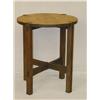 Image 1 : MISSION OAK ROUND TABLE W/ ROUND TOP ON