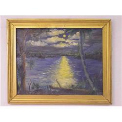 20TH CENT. FRAMED OIL ON CANVAS OF FLOR