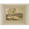 Image 1 : WATERCOLOR OF RIVER LANDSCAPE W/ TREES 