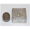 Image 1 : LOT (2) SMALL SILVER BOXES: (1) 2 1/4" 