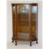 Image 1 : VICTORIAN OAK BOWFRONT CHINA CLOSET W/ 