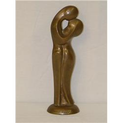 12" MODERN BRONZE SCULPTURE OF YOUNG CO