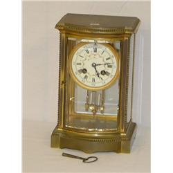 10 1/4" FRENCH BRASS & CRYSTAL REGULATO