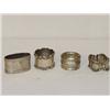 Image 1 : (4) STERLING NAPKIN RINGS: (2) MARKED &