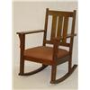Image 1 : MISSION OAK ARM ROCKER W/ 3 VERTICAL SL