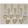 Image 1 : LOT (7) COIN SILVER SERVING SPOONS-VARI