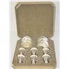 Image 1 : SET OF STERLING DEMI CUPS & SAUCERS W/ 