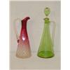Image 1 : (2) VICTORIAN CRUETS: (1) 9 1/2" GREEN 