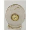 Image 1 : 6 3/4" LALIQUE TYPE FROSTED GLASS CLOCK