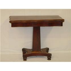 EMPIRE MAHOGANY FLIP TOP CARD TABLE W/ 