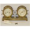 Image 1 : WATERBURY BRASS DOUBLE SHIPS WHEEL CLOC