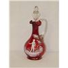 Image 1 : 10" CRANBERRY MARY GREGORY CRUET W/ STO