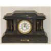 Image 1 : VICTORIAN BLACK MARBLE MANTLE CLOCK W/ 