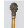 Image 1 : 35" FAUX BAMBOO WALKING CANE W/ 2 1/4" 
