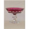 Image 1 : 4 1/2" VAL ST. LAMBERT RUBY CUT TO CLEA