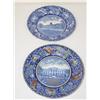 Image 1 : (2) BLUE STAFFORDSHIRE SOUVENIR PLATES: