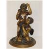 Image 1 : 16 1/2" MODERN BRONZE OF WINGED CHERUBS