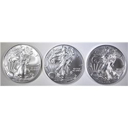 3-GEM BU 2019 AMERICAN SILVER EAGLES