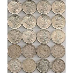 Lot of (20) Silver Dollars - Mixed - 90% Silver