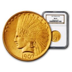 1907 MS 62 NGC $10 Gold Indian