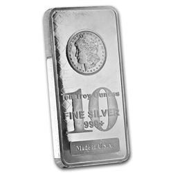 10 oz. Morgan Design Silver Bar .999 Pure