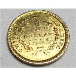 1854 TYPE 1 Gold $1 Liberty