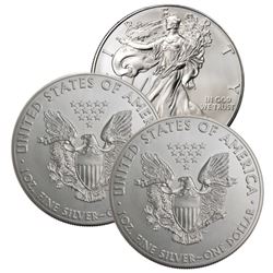 Lot of (3) Random Date  US Silver Eagles