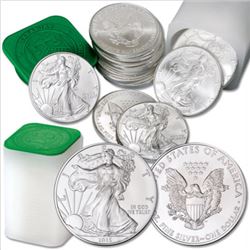 (40) US Silver Eagles Random Dates 2 rolls