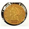 Image 1 : 1886 $ 5 Gold Liberty
