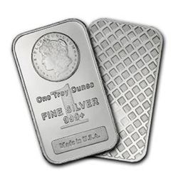 1 oz. Silver Morgan Design Bar  - .999 Pure