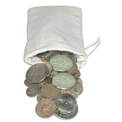 Canvas Bank Bag w/ $50 Face Value 90% Silver