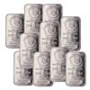 Image 1 : (10) Morgan Design Silver Bars .999 Pure