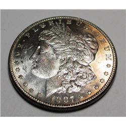 1887 P BU Grade Morgan Silver Dollar