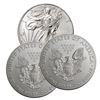 Image 3 : (3) US Silver Eagles - Random Dates BU Grade