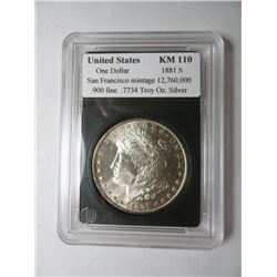 1881 s High Grade Morgan in Slab