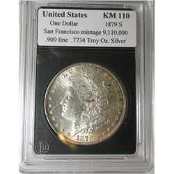 1879 s High Grade Morgan in Slab